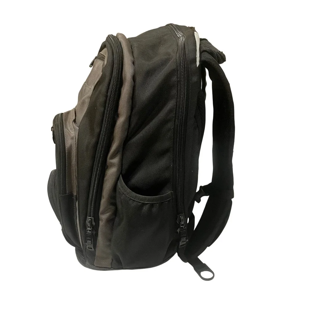 Ful Laptop Backpack Black Charcoal Grey Ballistic Nylon Multi Pocket Tech Bag
